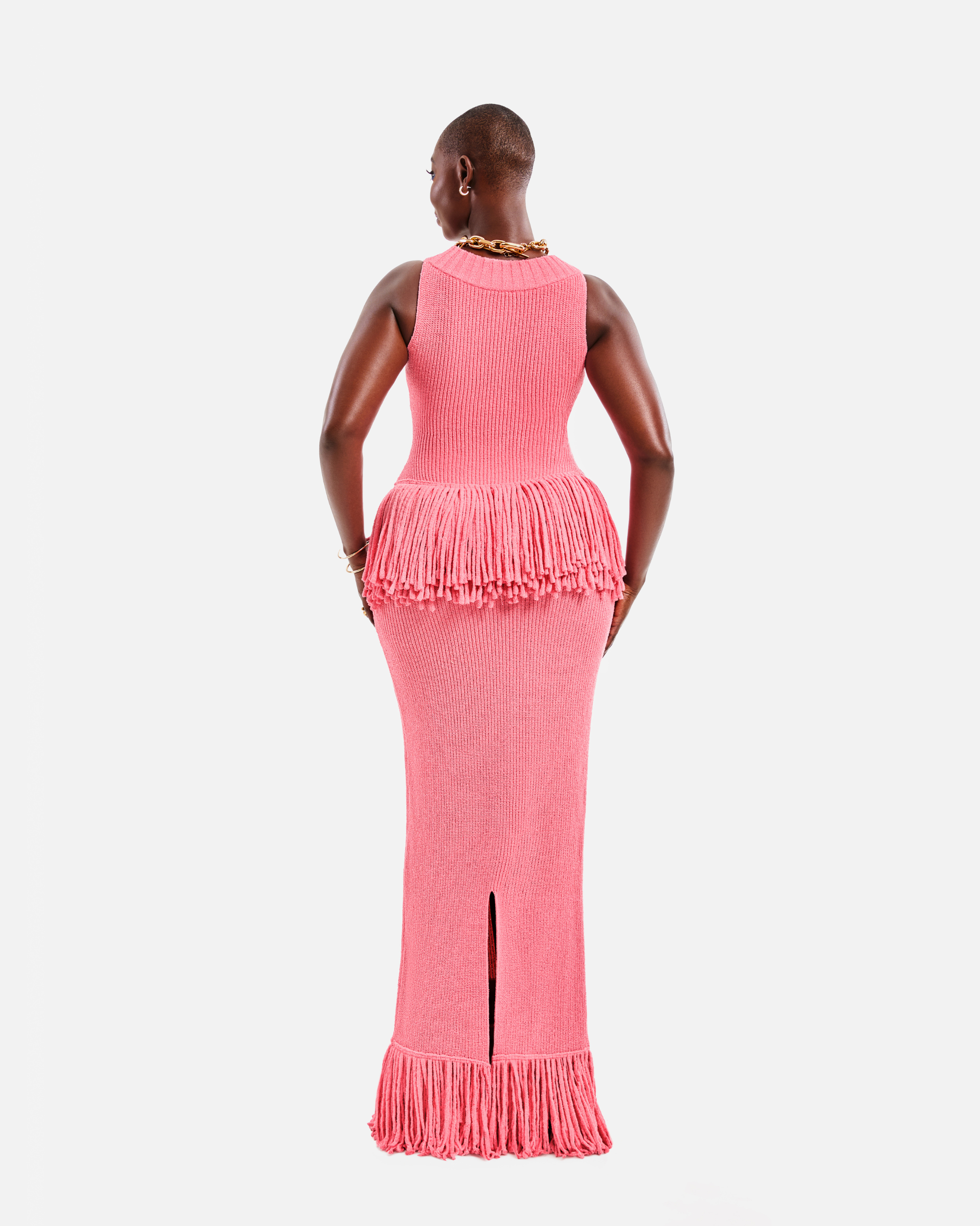 Samba Fringe Knit Gown