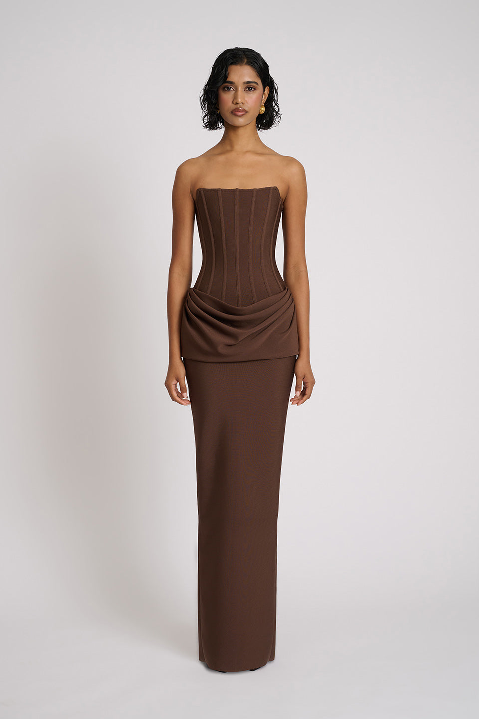 Mocha Sculpt Gown