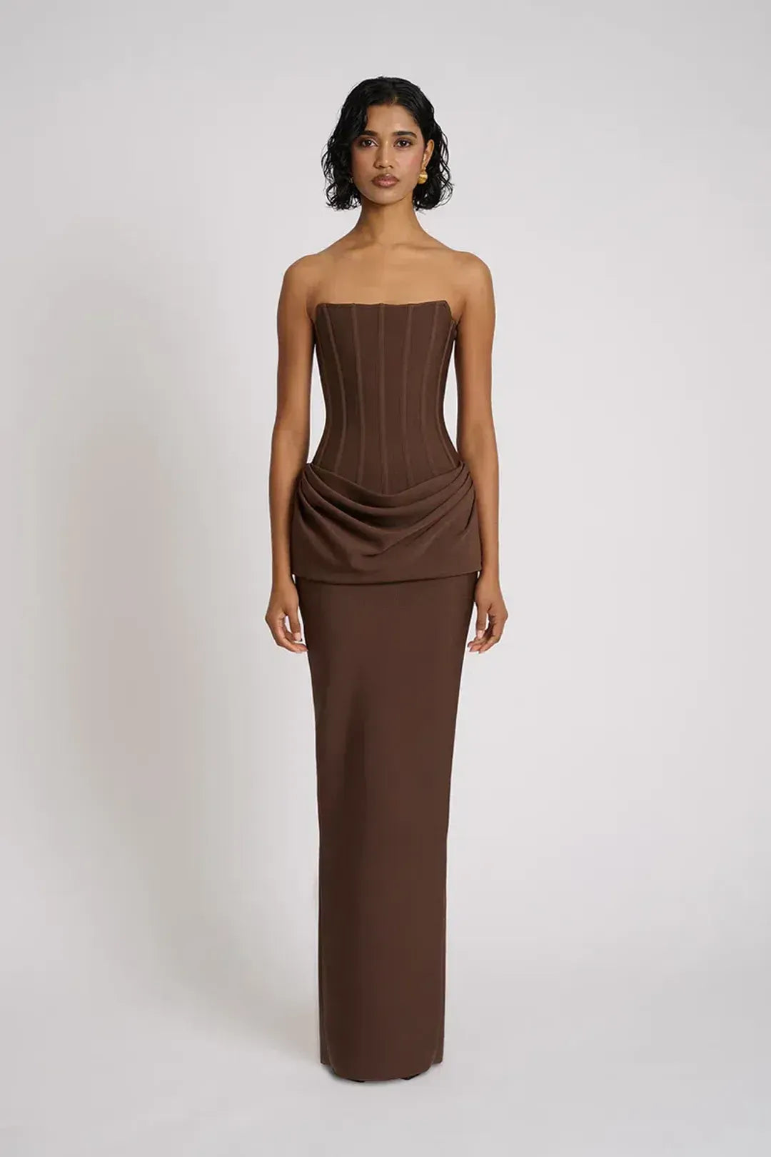 Cocoa Corset Maxi Dress