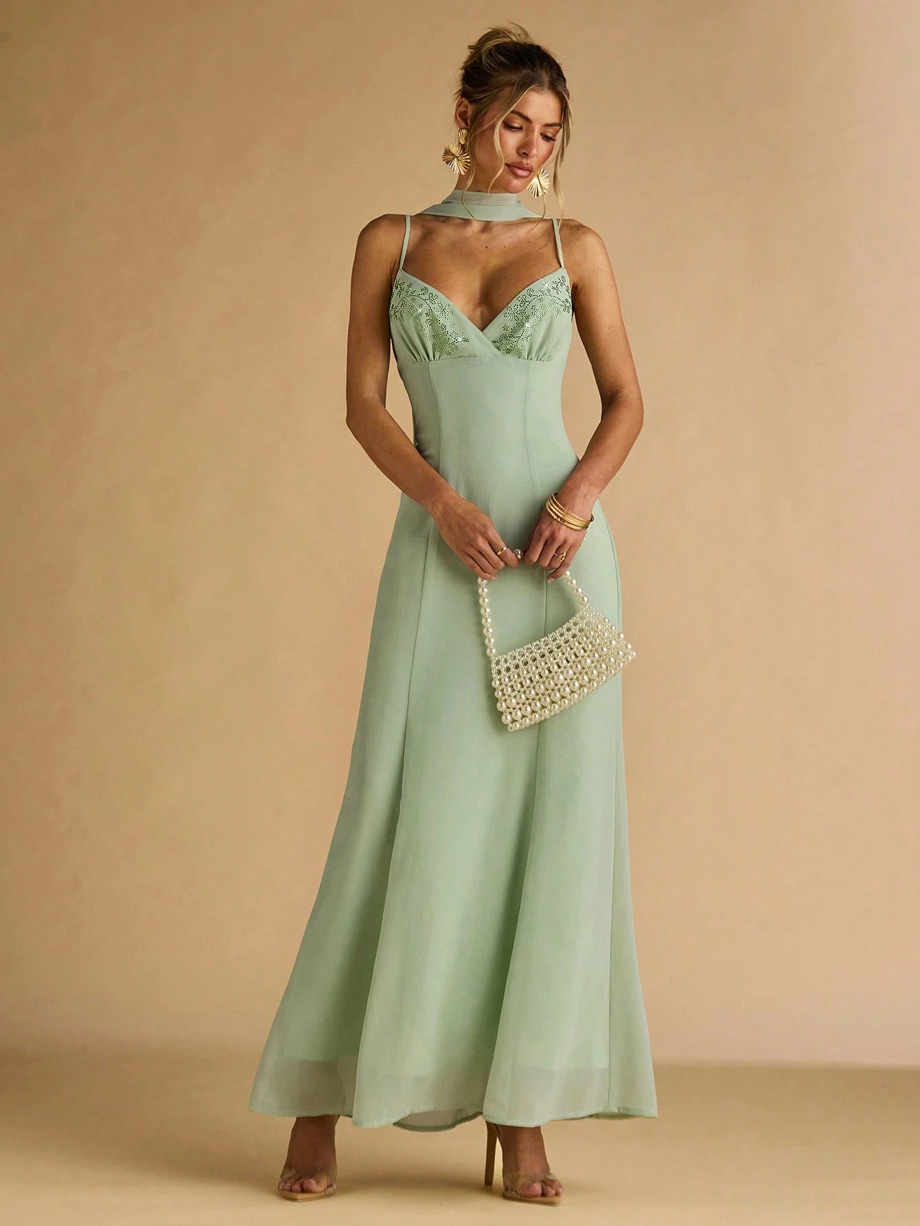 Celestine Satin Gown