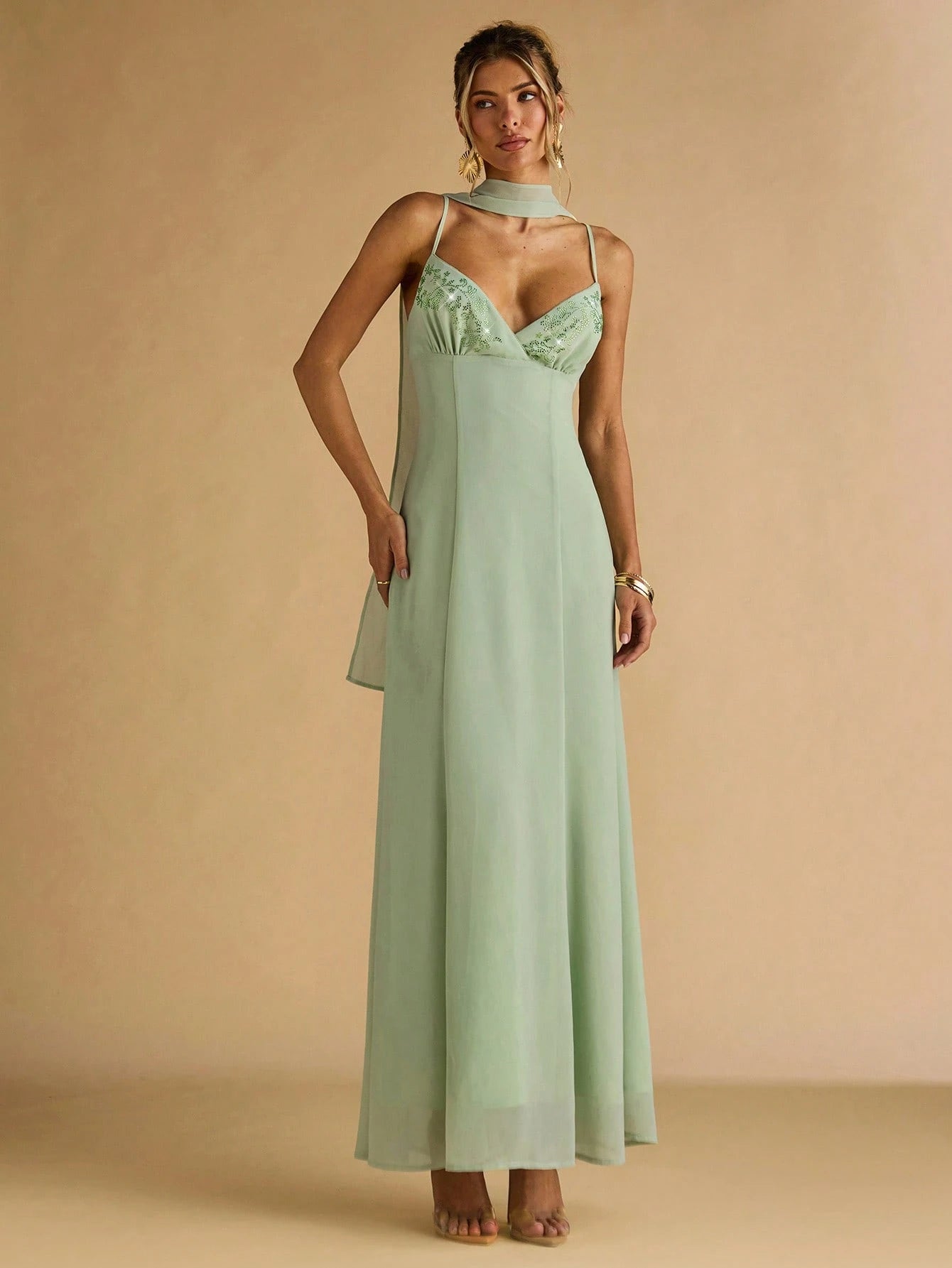 Celestine Satin Gown