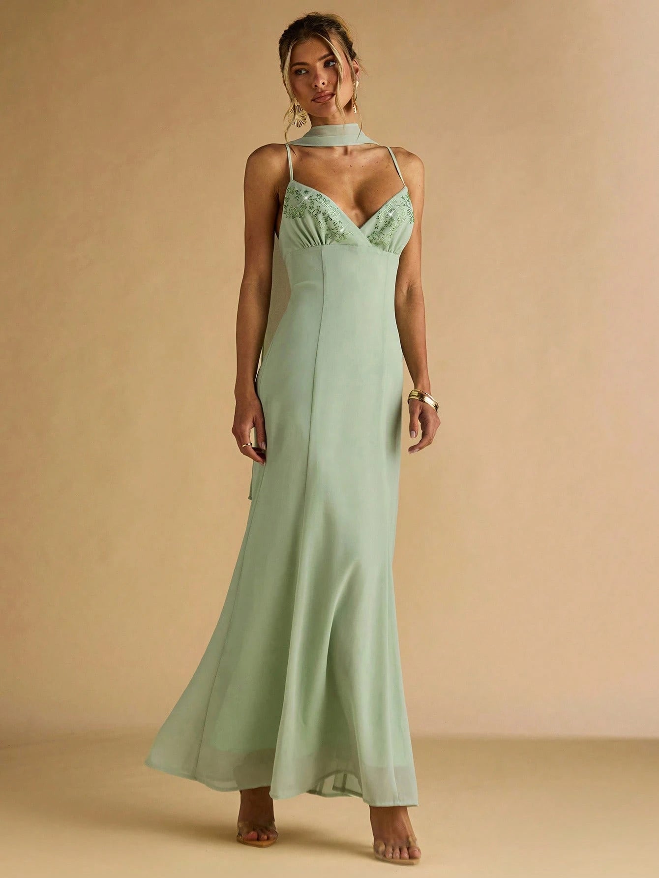Celestine Satin Gown