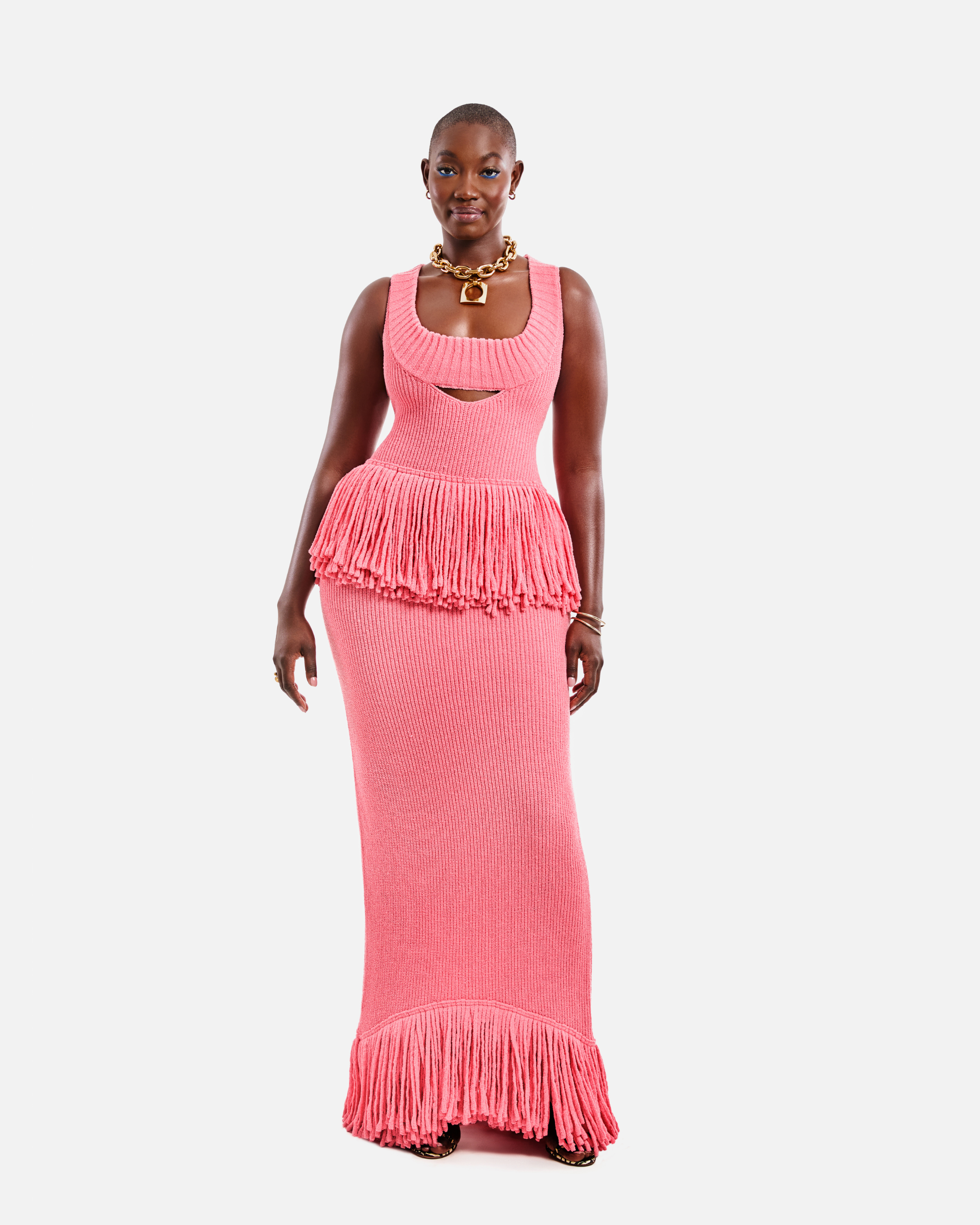 Samba Fringe Knit Gown