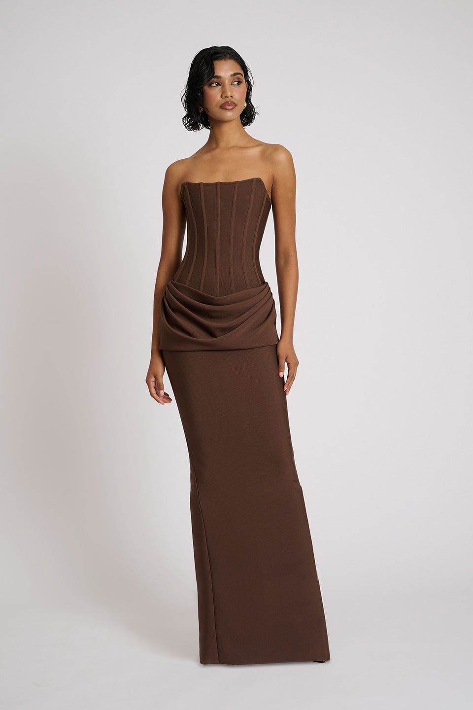 Mocha Sculpt Gown