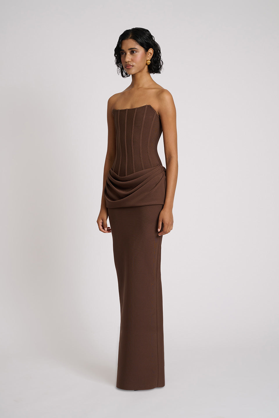 Mocha Sculpt Gown
