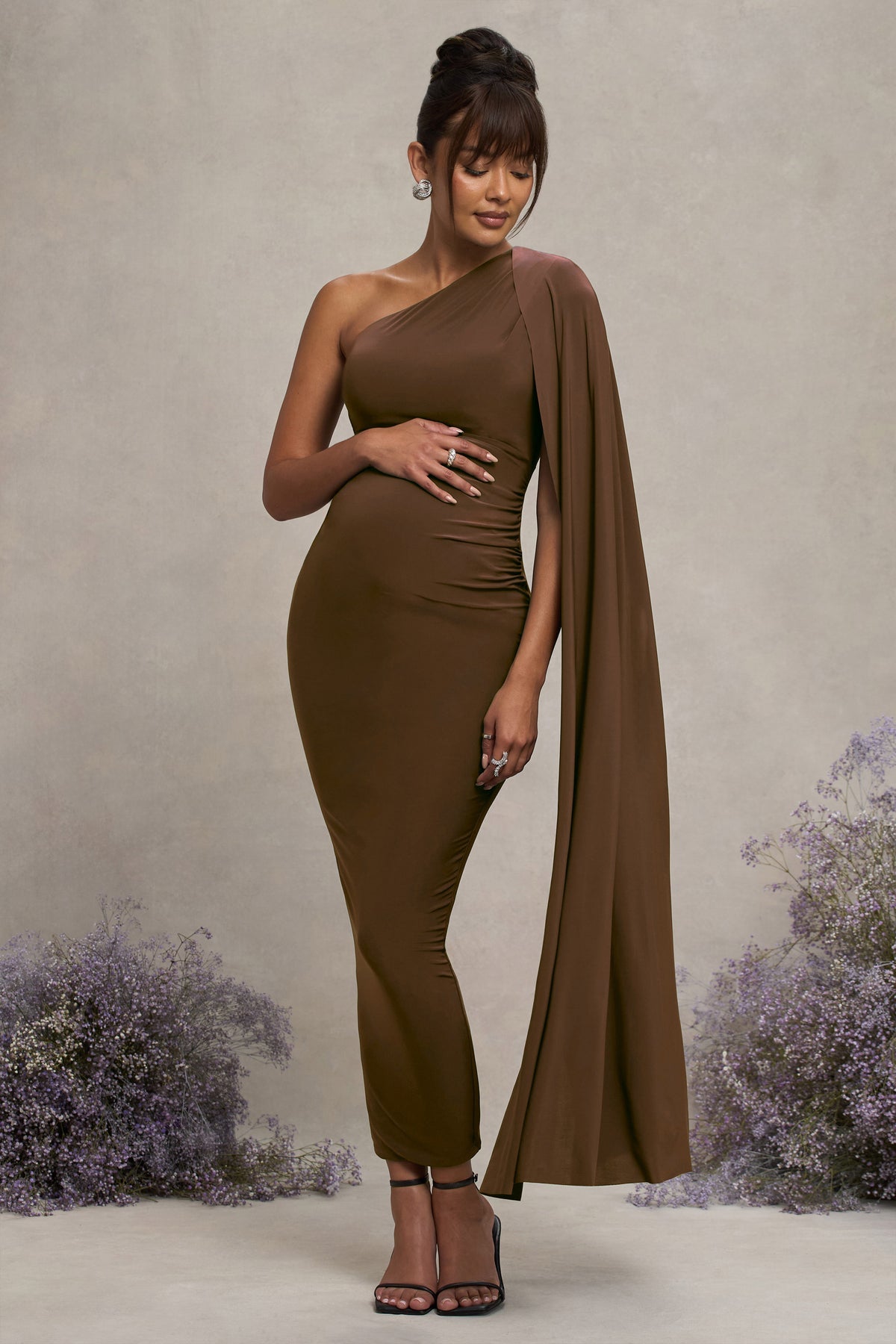 Amaryllis Chocolate Maxi Dress