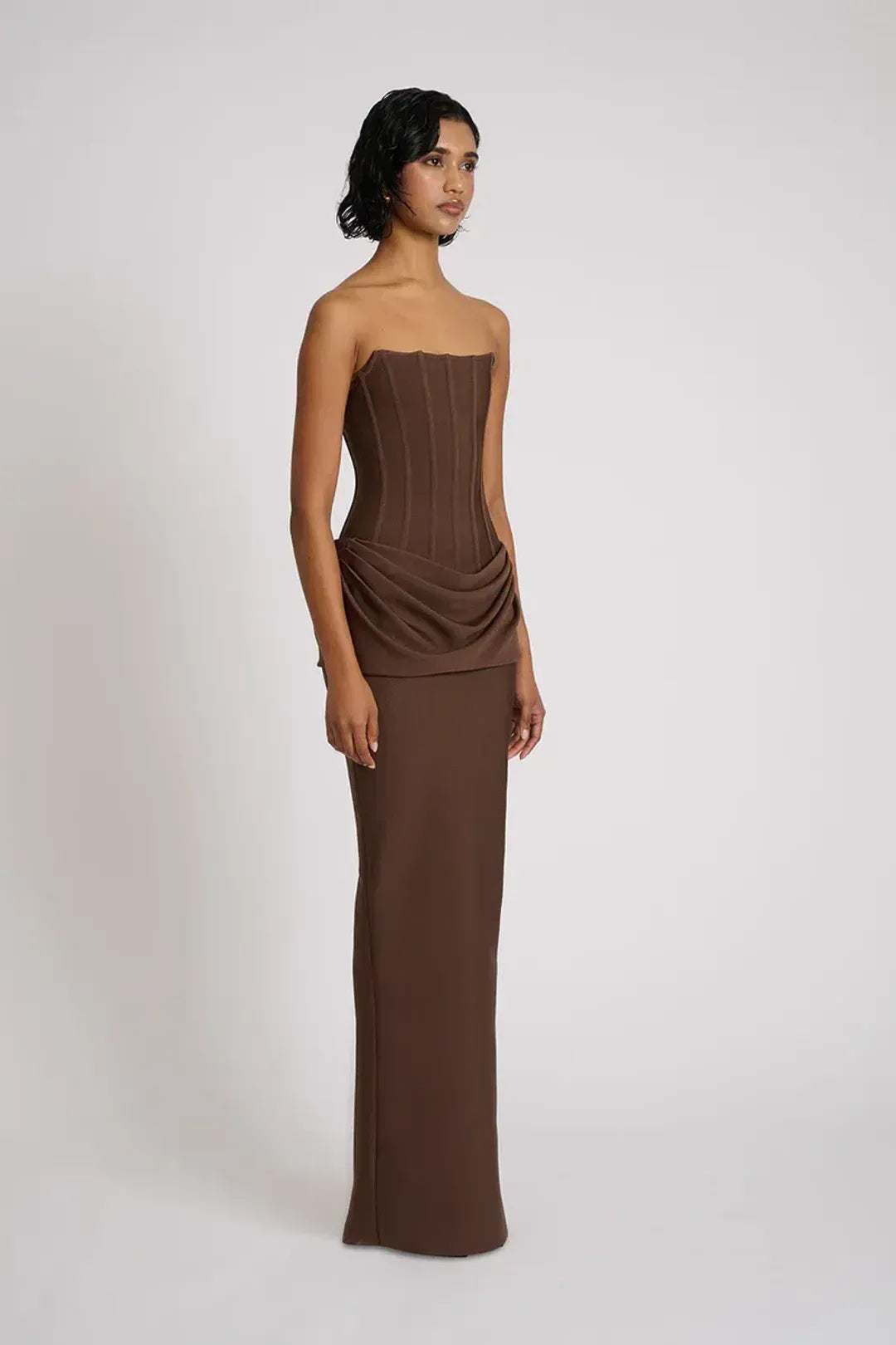 Cocoa Corset Maxi Dress