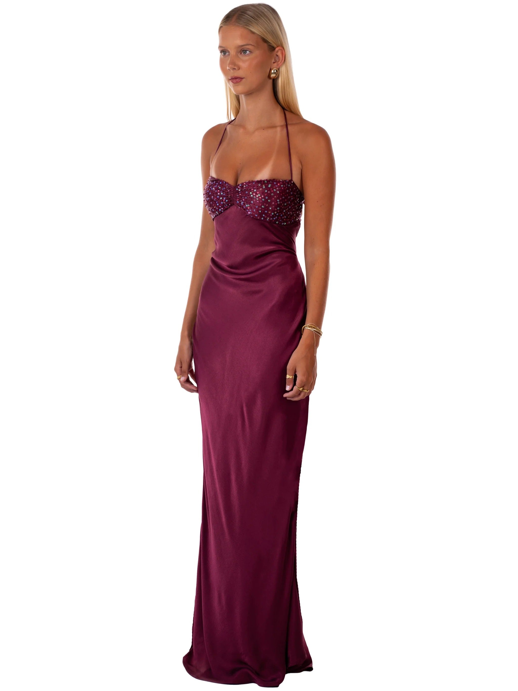 Lorenza Garnet Gown