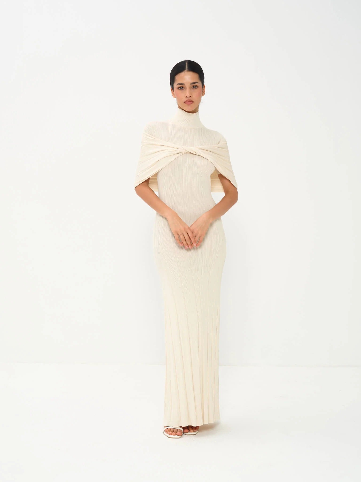 Seraphine Ivory Veil Dress