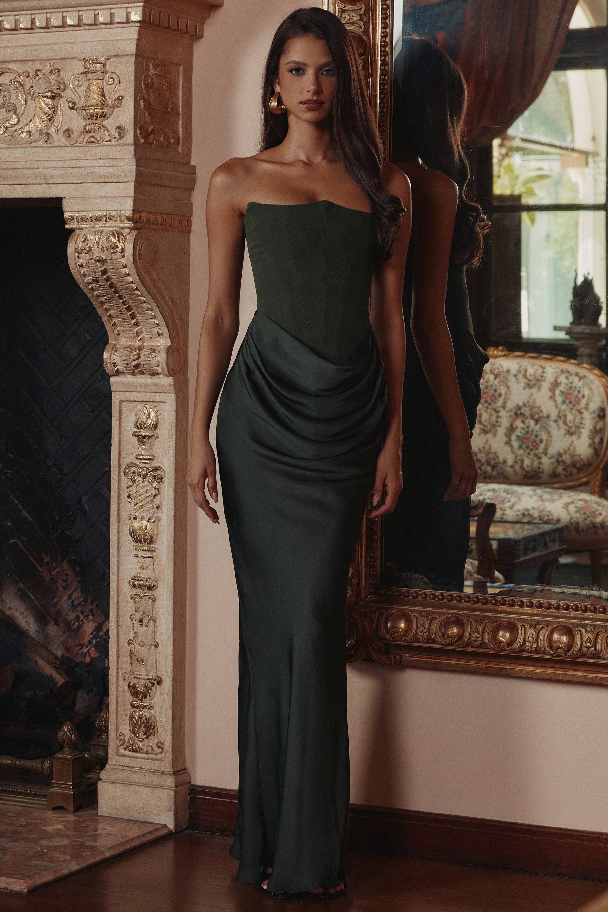 Selene Olive Gown