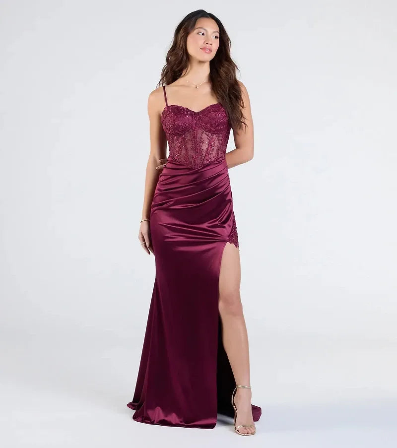 Valentina Wine Gown
