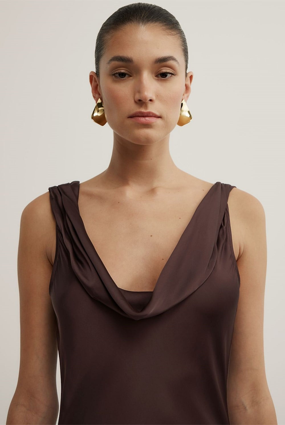 Veloura Drape Silk Gown