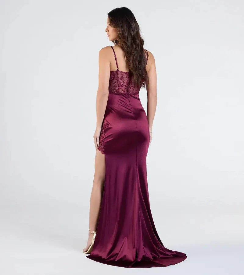Valentina Wine Gown