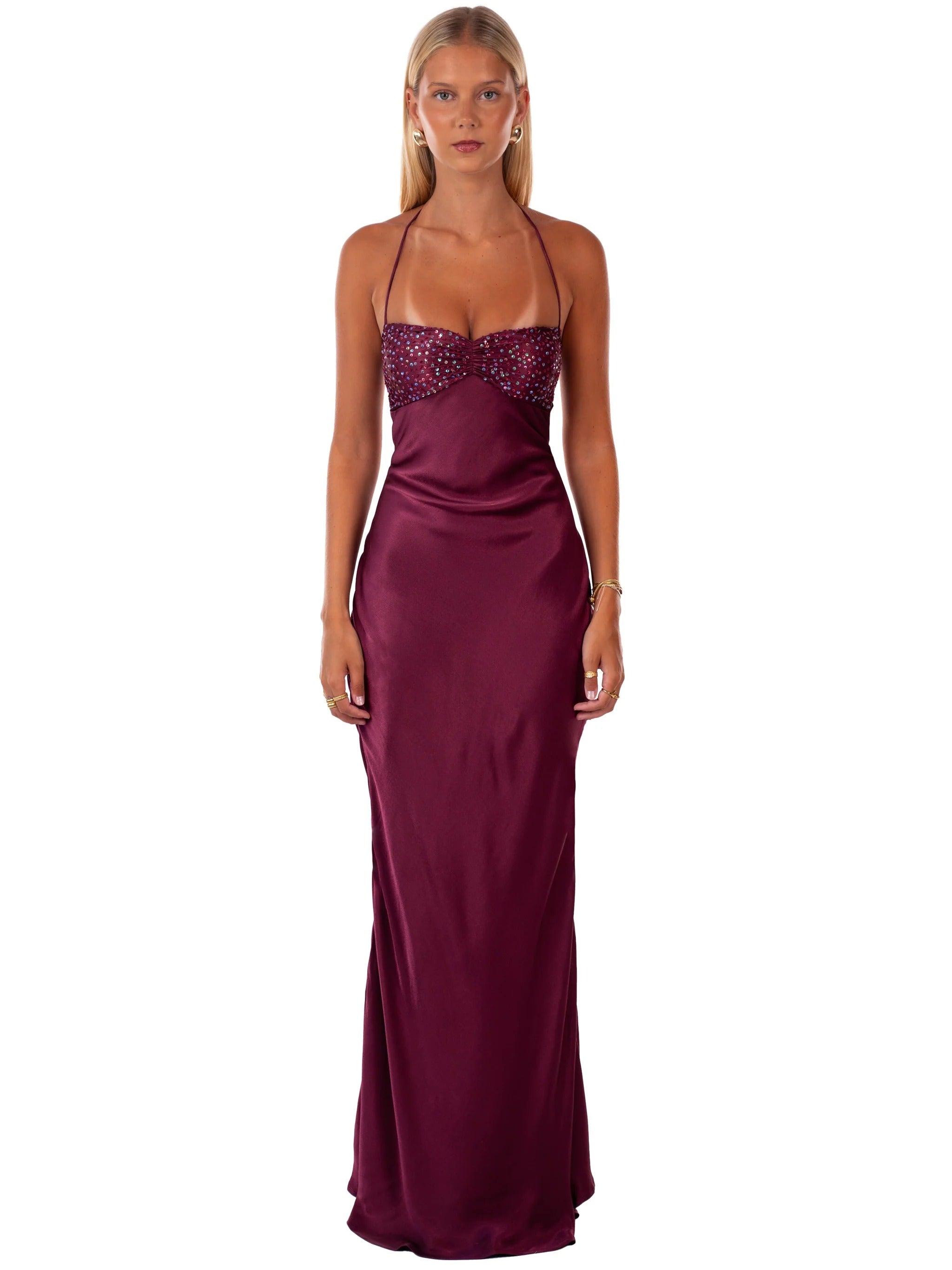 Lorenza Garnet Gown