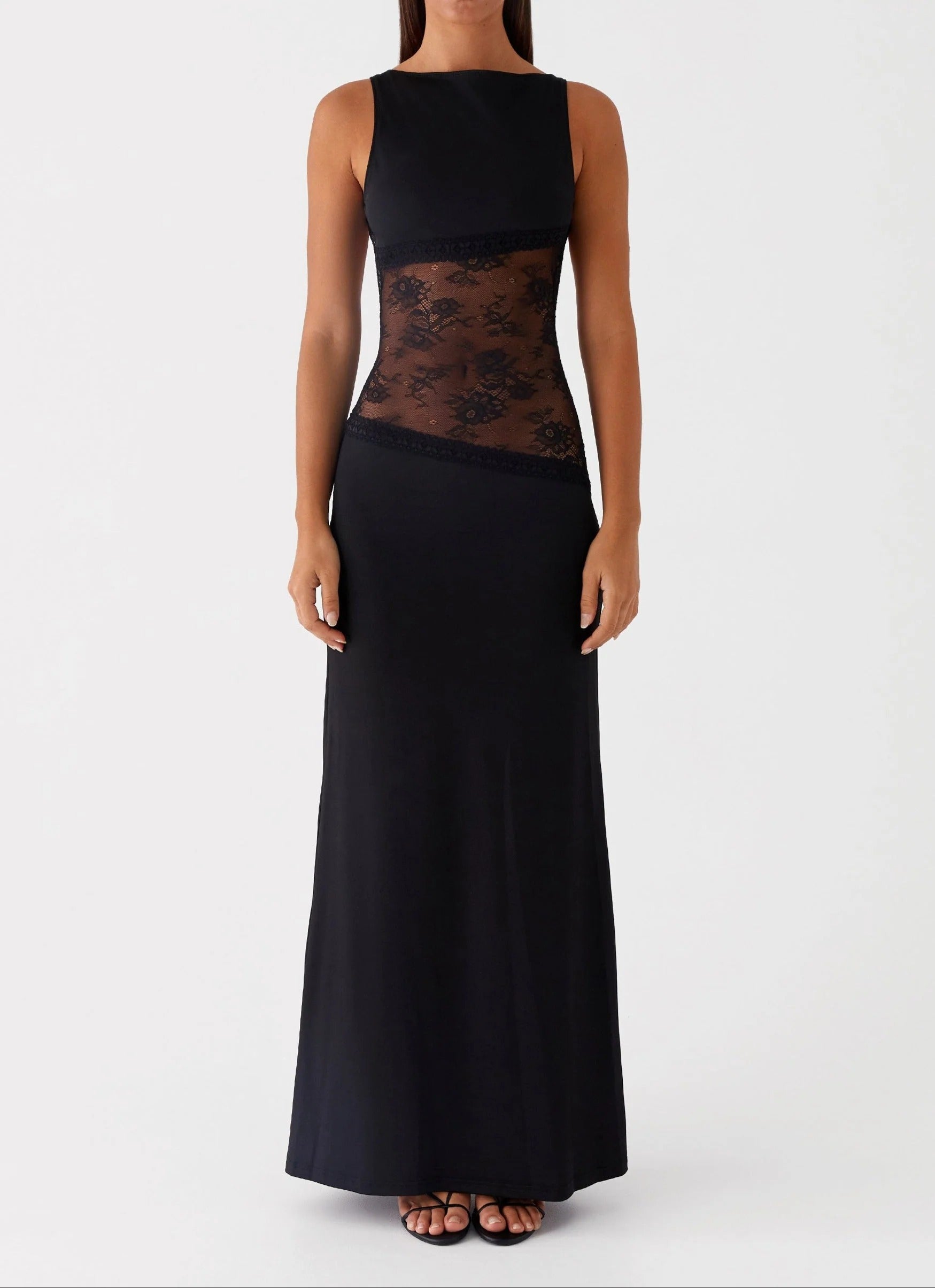 Midnight Lace Maxi Dress