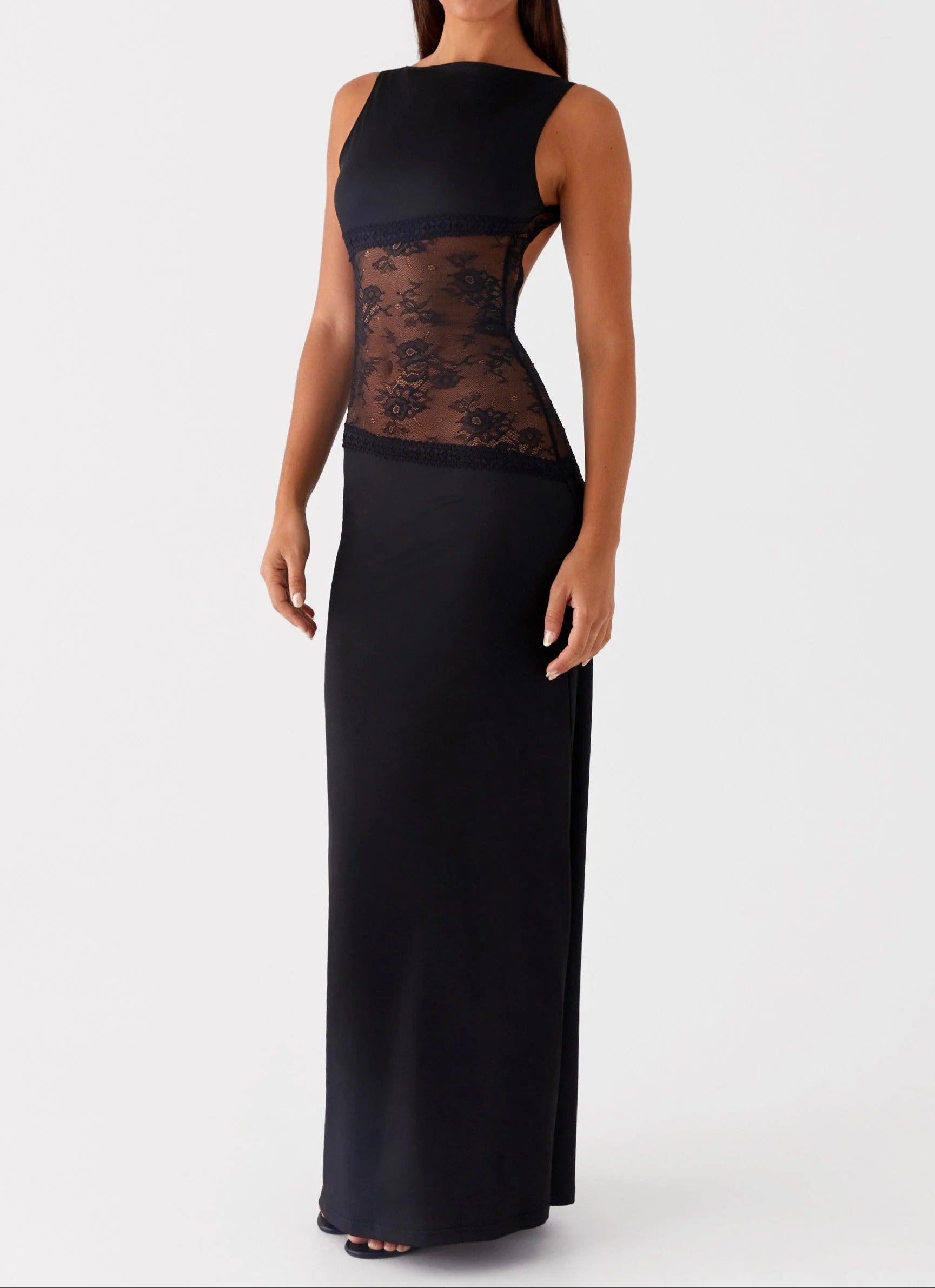 Midnight Lace Maxi Dress